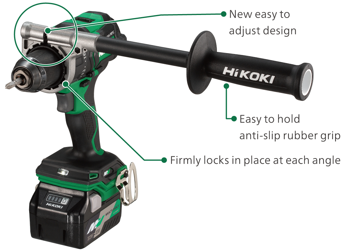 New easy to adjust design, Easy to hold anti-slip rubber grip, Firmly locks in place at each angle