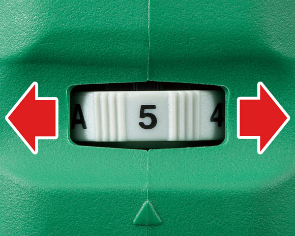 Enlarged view of the dial